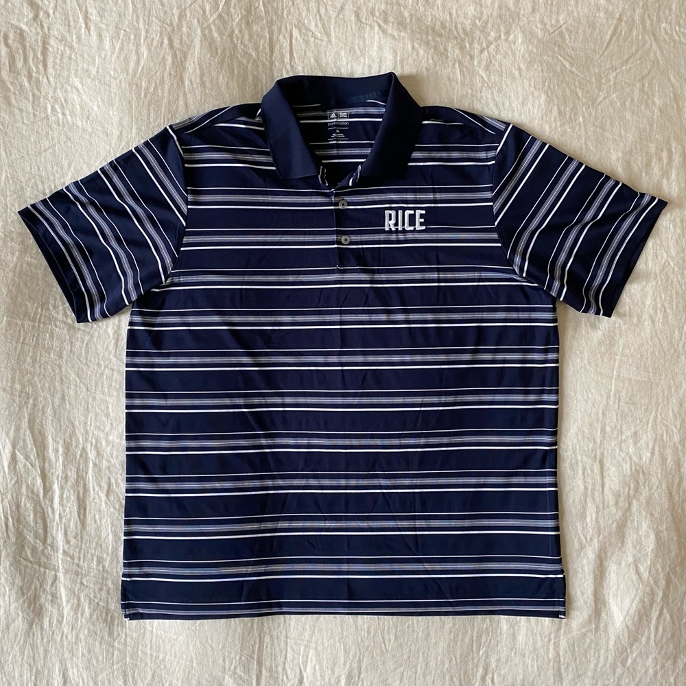 Adidas Short-Sleeve Moisture-Wicking Polo Shirt — Rice University Athletics